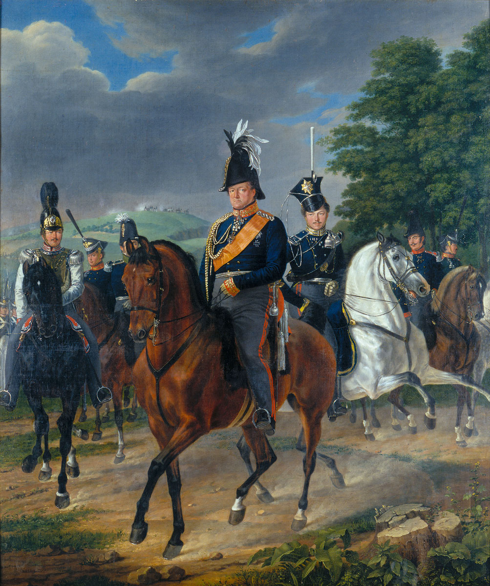 Franz Krüger, „August Wilhelm Graf Neidhardt von Gneisenau zu Pferde mit Gefolge“ von 1819