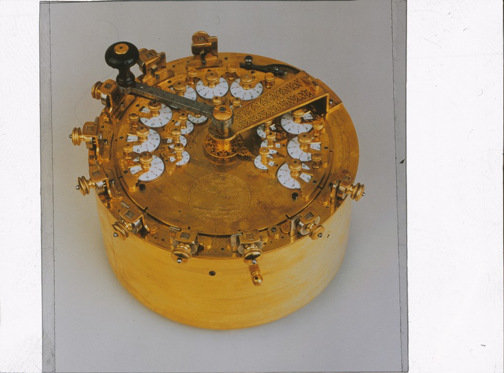 Johann Christoph Schuster (1759-1823), Rechenmaschine, Förderung 1999 für das Forschungsinstitut für Diskrete Mathematik der Rheinischen Friedrich-Wilhelms-Universität Bonn