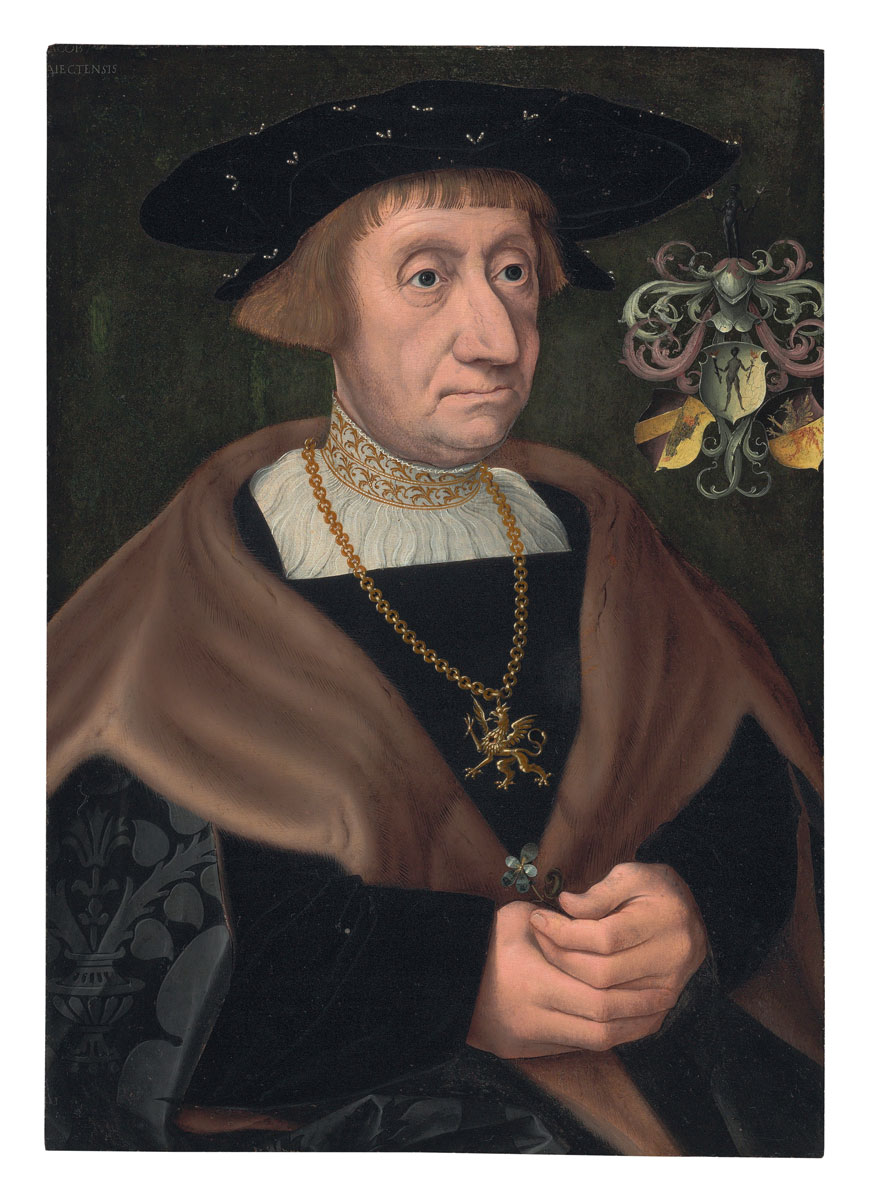 Jacob Claesz. van Utrecht, Porträt von Mathias Mulich, um 1520, 42,4 x 29,6 cm, St. Annen-Museum Lübeck