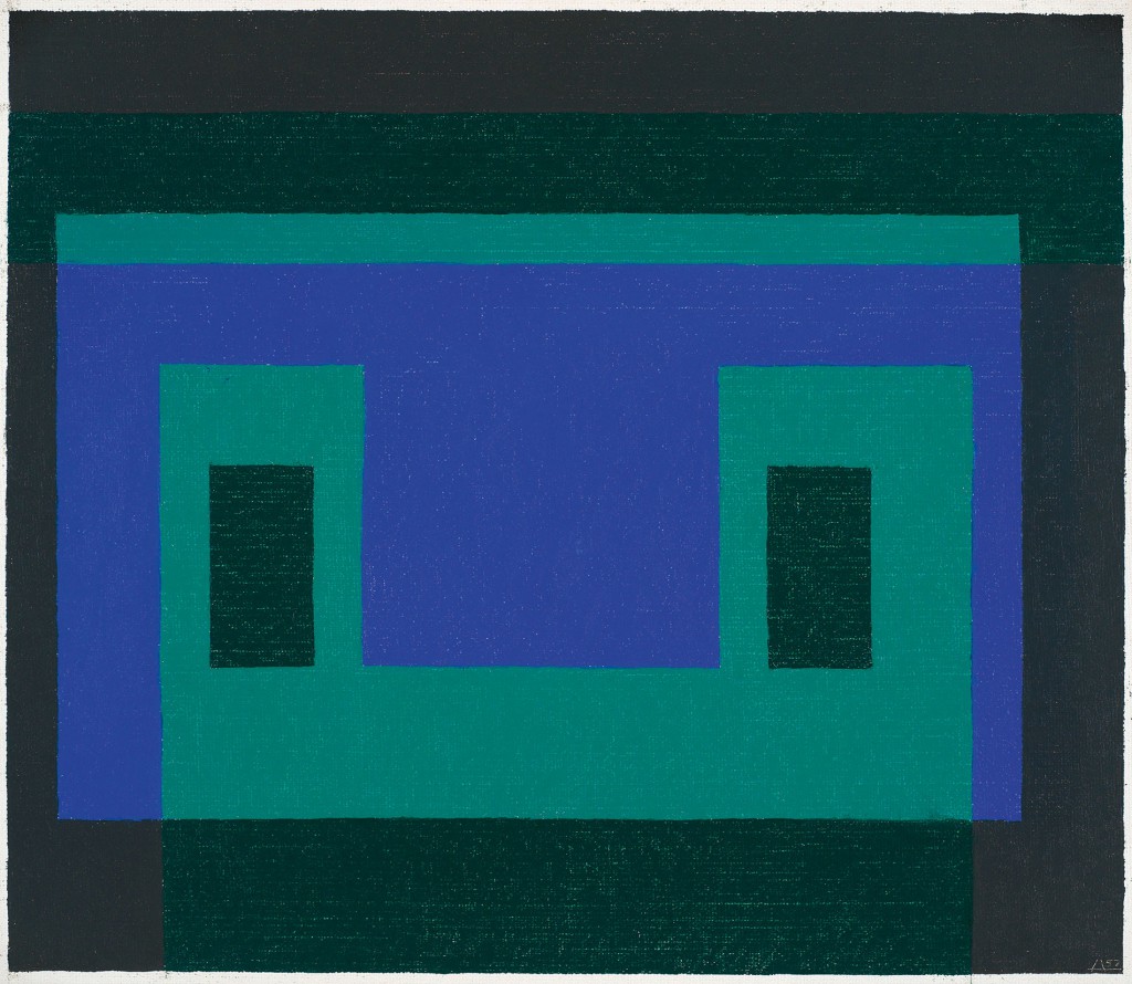 Josef Albers, Variant / Adobe, Blue Front, 1957, 59,7 × 68,6 cm; Josef Albers Museum Quadrat Bottrop