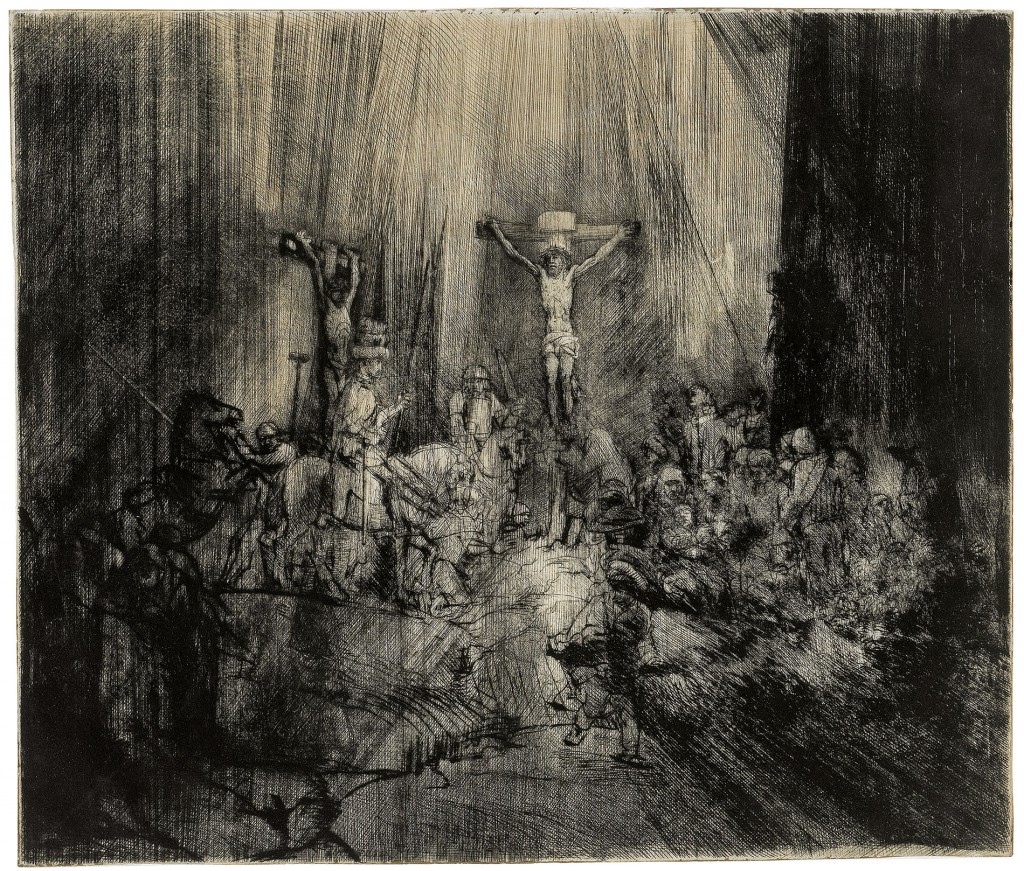 Rembrandt van Rijn, Drei Kreuze (3. Version), 1653, 38,6 × 45 cm; Louvre, Paris