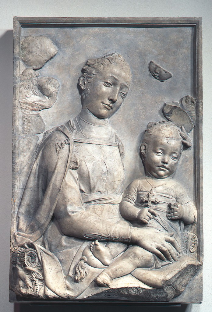 Antonio Rossellino, Madonna mit Kind, ca. 1450, Zustand nach der Rückführung aus der Sowjetunion 1958