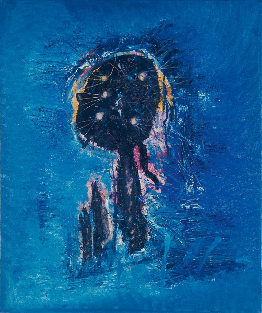 Wols, Le fantôme bleu (Das blaue Phantom), 1951, 73 × 60 cm; Museum Ludwig, Köln