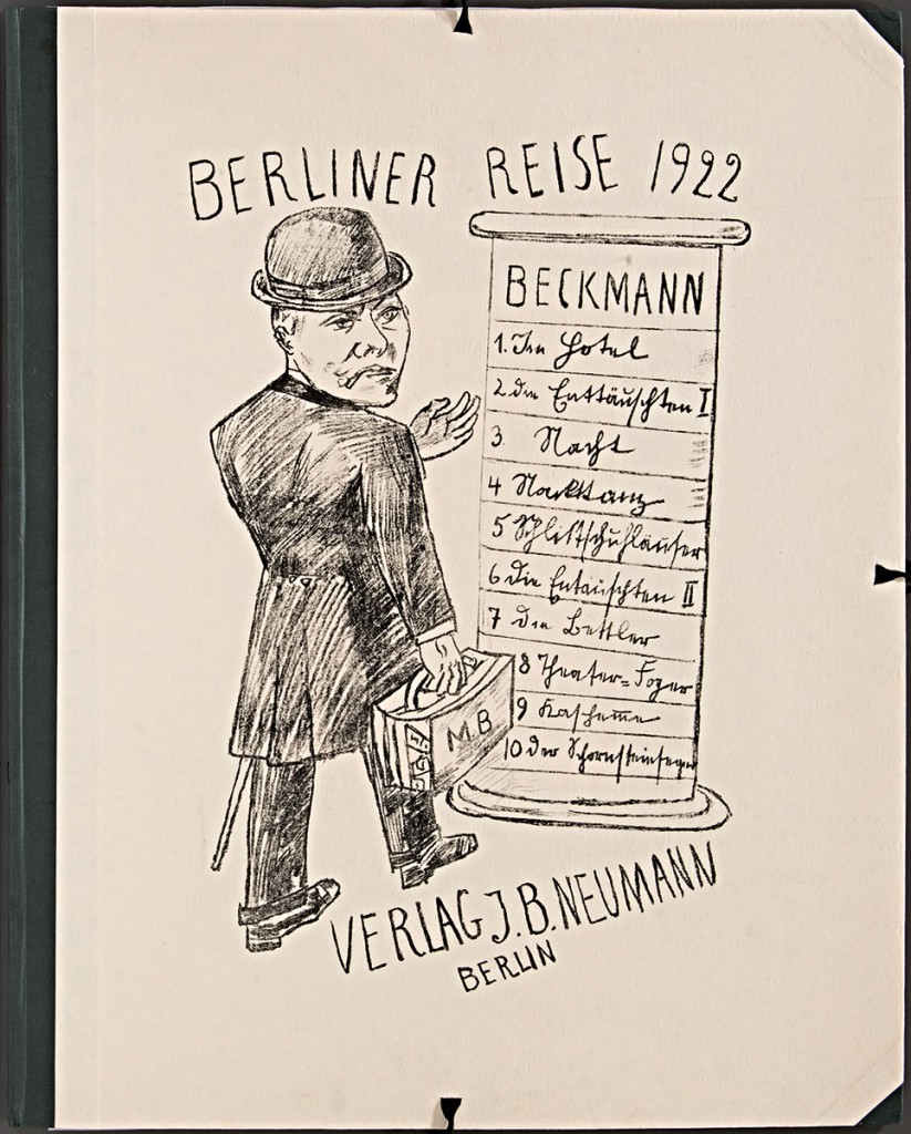 Max Beckmann, Berliner Reise, Mappenumschlag, 1922; Berlinische Galerie, Berlin