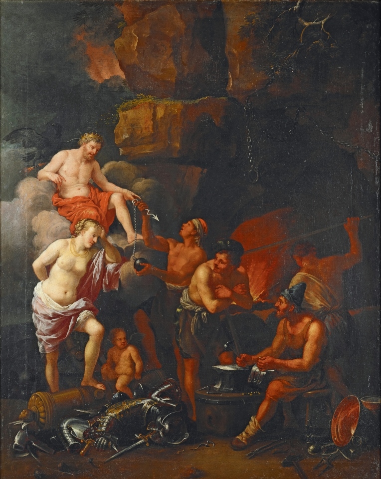 Allegorie des Feuers, Johann Heiss, 1690, 114 x 91 cm; © Stadtmuseum Memmingen, Heribert Thanner