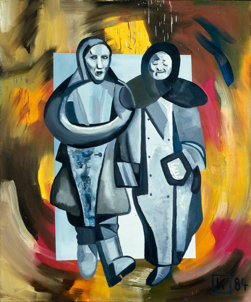 Martin Kippenberger, Zwei proletarische Erfinderinnen auf dem Weg zum Erfinderkongress, 1984, 160×133 cm; Städel Museum, Frankfurt am Main