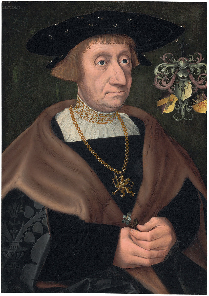 Jacob Claesz. van Utrecht, Porträt des Kaufmanns Mathias Mulich, 1522, 42,4×29,6 cm; St. Annen-Museum, Lübeck