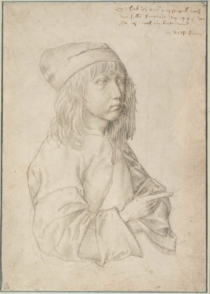 Albrecht Dürer, Selbstbildnis als Dreizehnjähriger, 1484, 27,3 × 19,5 cm; Albertina, Wien