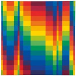 Richard Paul Lohse, Fünfzehn systematische Farbreihen in progressiven Horizontalgruppen, 1950/62, 150 × 150 cm, Museum für Konkrete Kunst, Ingolstadt