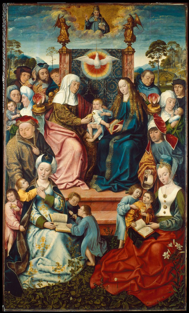 Meister von Frankfurt, Annenaltar, Festtagsseite, Die Familie der Heiligen Anna, 1492; Historisches Museum Frankfurt, Frankfurt am Main
