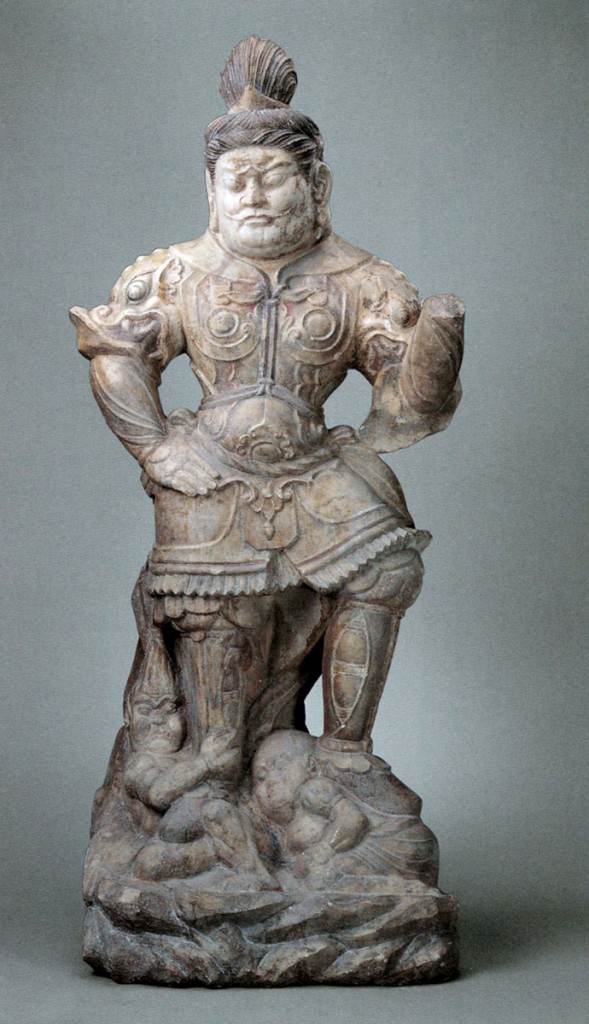 Zwei Wächterkönige aus Marmor, 7. / 8. Jh., Höhe ca. 100 cm; Museum der Provinz Shaanxi