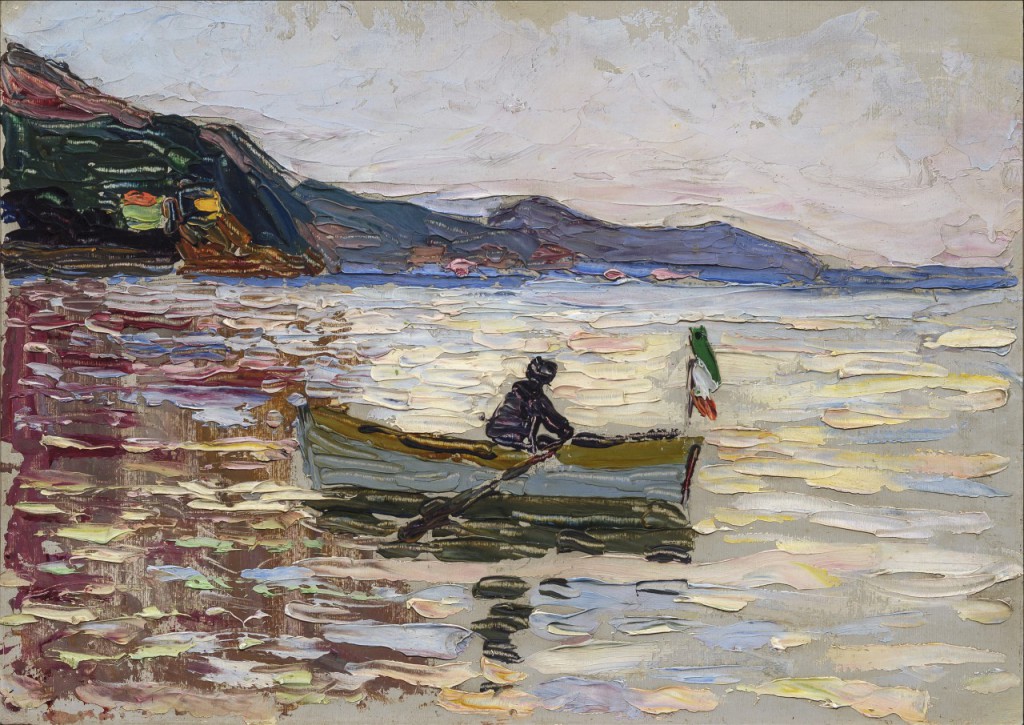 Wassily Kandinsky, Rapallo – Boot im Meer, 1906, 23,9 × 33 cm; Franz Marc Museum, Kochel am See