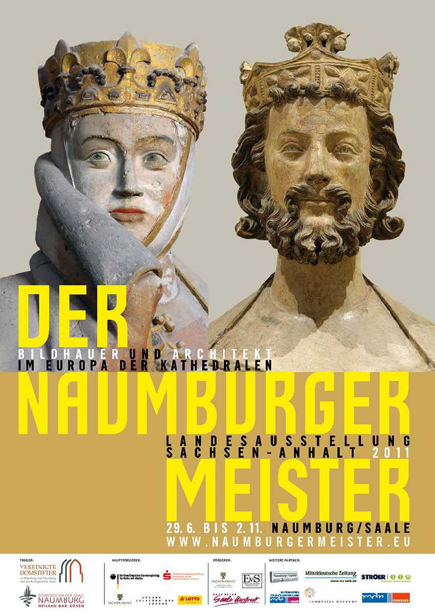 Plakat zur Landesausstellung „Der Naumburger Meister – Bildhauer und Architekt im Europa der Kathedralen“