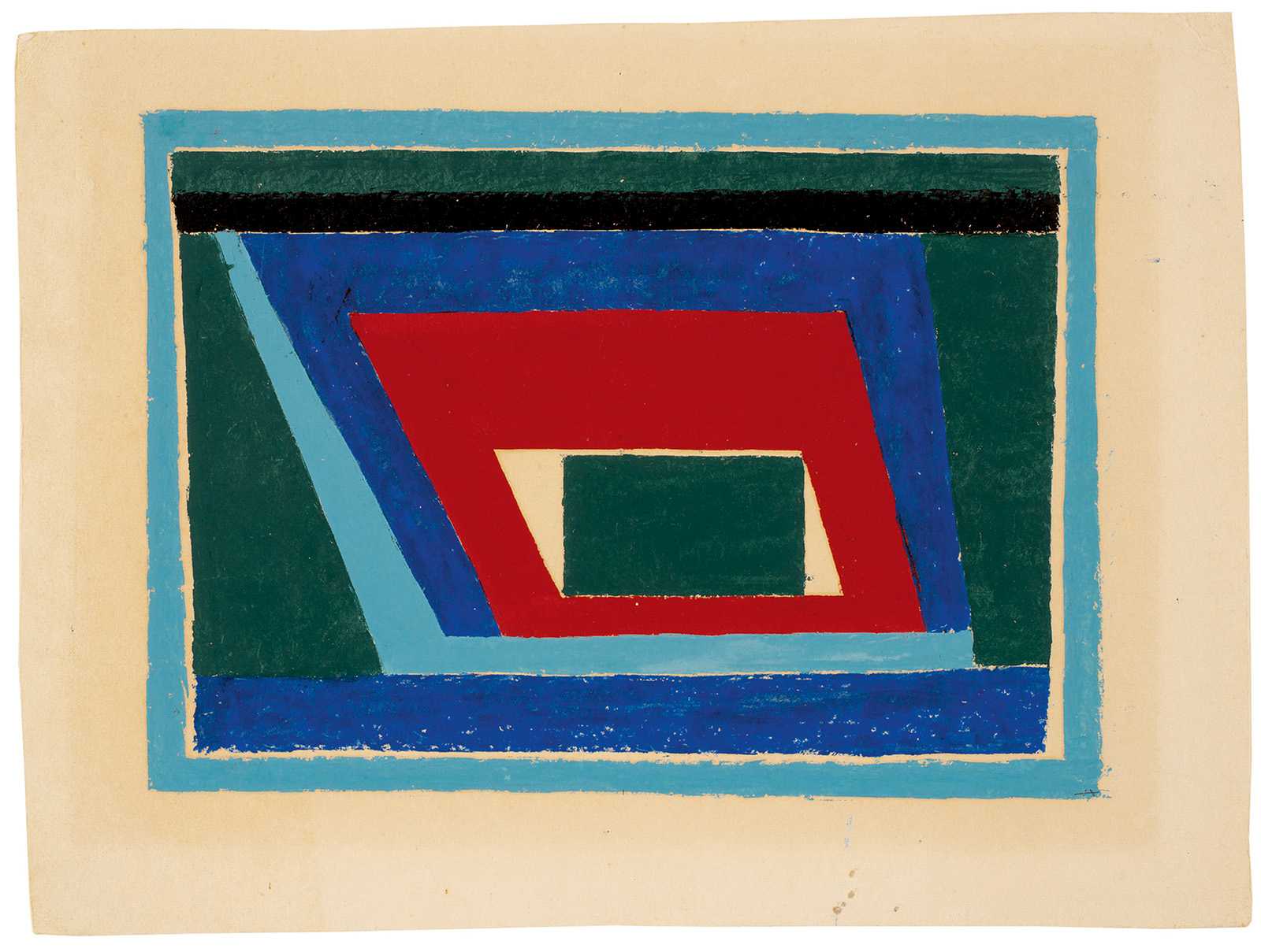 Josef Albers, Untitled abstraction (Mantic), ca. 1940