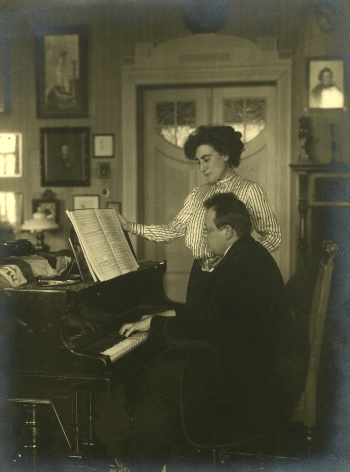 Max Reger mit Gertrud Fischer-Maretzki, 1910, Bildnachweis: Max-Reger-Institut Karlsruhe