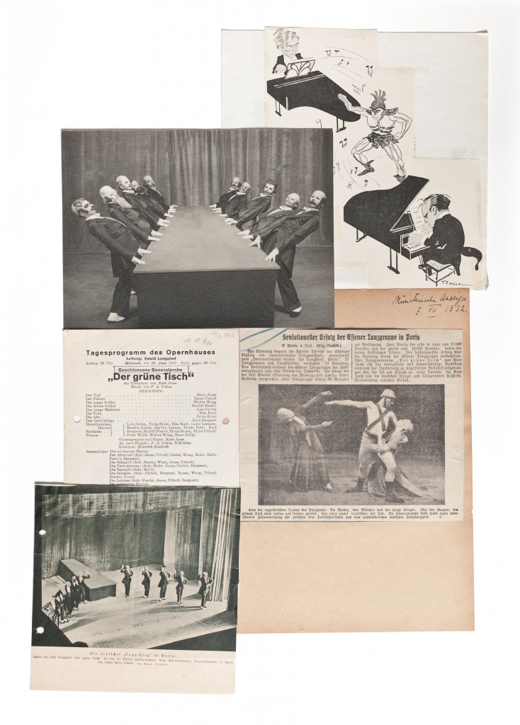 Materialien und Dokumente zum Ballett „Der Grüne Tisch“ aus der Stockholmer Kurt Jooss-Sammlung (© Deutsches Tanzarchiv Köln)