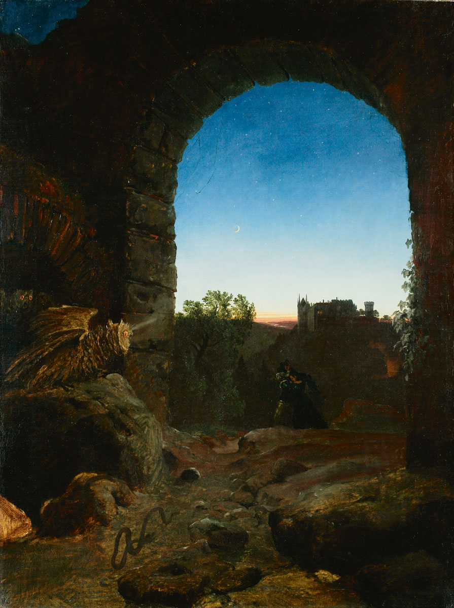 Carl Blechen, Romantische Landschaft mit Ruine, um 1825, LWL-Landesmuseum für Kunst und Kulturgeschichte, Münster