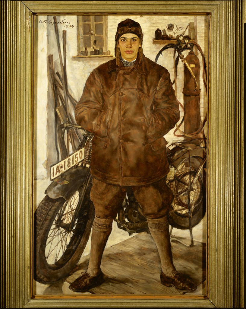Das Signum einer neuen Zeit: Lotte Laserstein, Am Motorrad, 1929, 71 x 44 cm; Deutsches Historisches Museum, Berlin