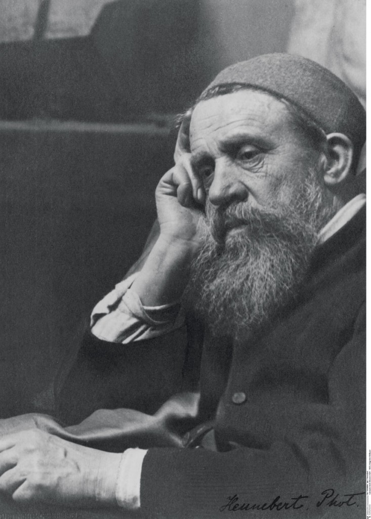 Zu seiner Zeit der bekannteste Bildhauer neben Rodin: Constantin Emile Meunier, Fotografie um 1905
