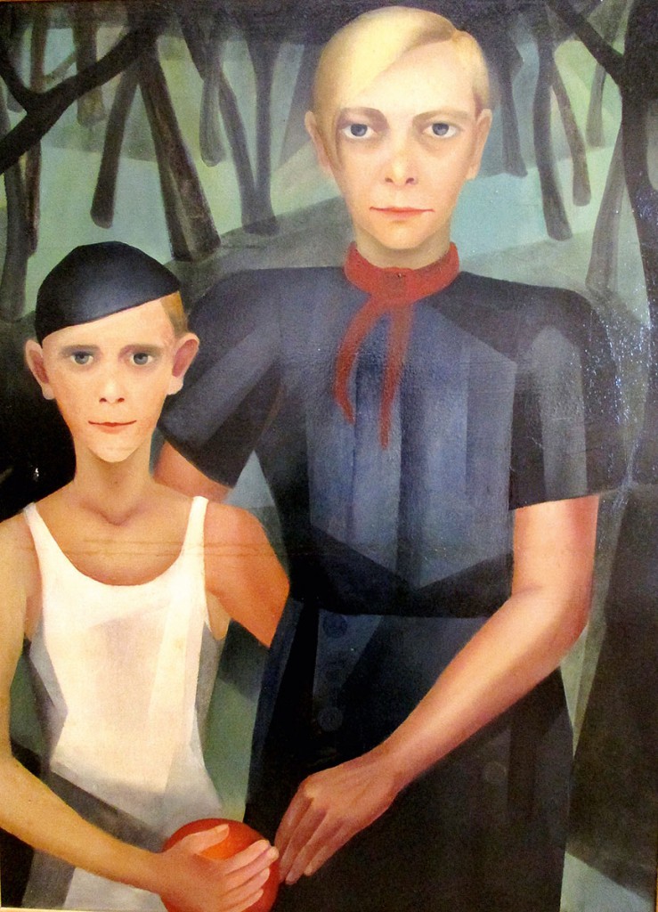 Kate Diehn-Bitt, Selbstbildnis mit Sohn, um 1930, 99 × 74 cm; Kunsthalle Rostock