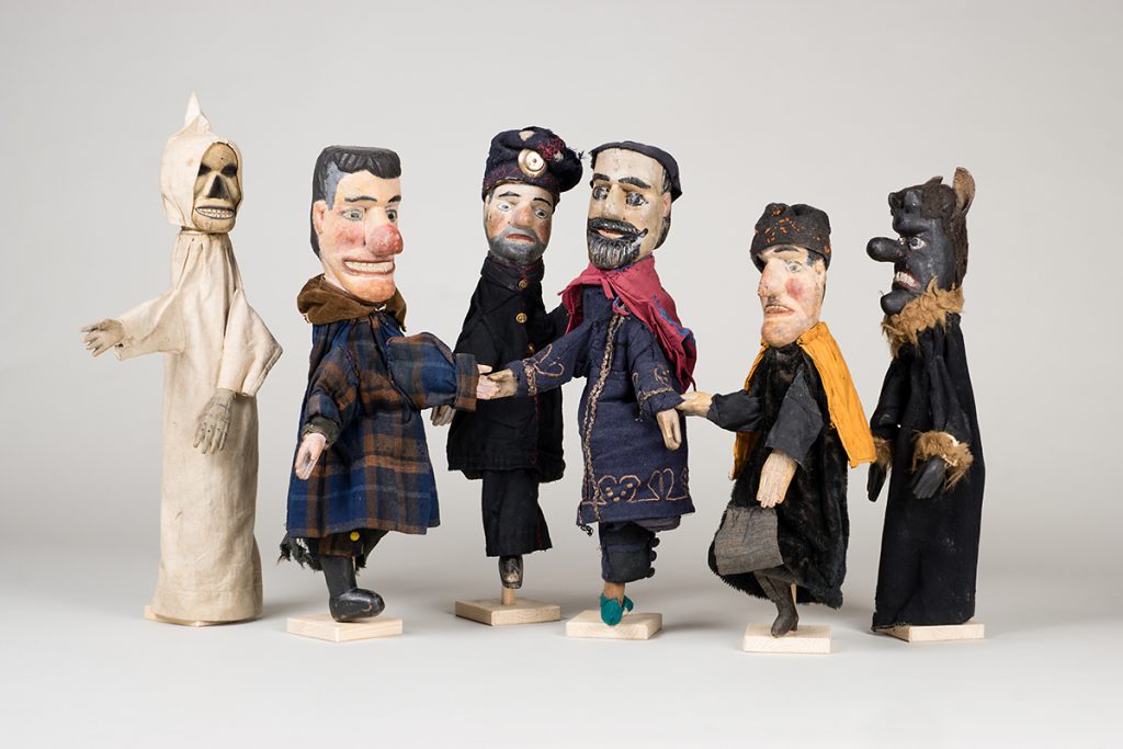 Handpuppen aus der Rhön, Ende des 19. Jahrhunderts, aus der Sammlung Uwe Brockmüllers; © Foto: Ulrich Lange, Dessau, vierzig-a.de