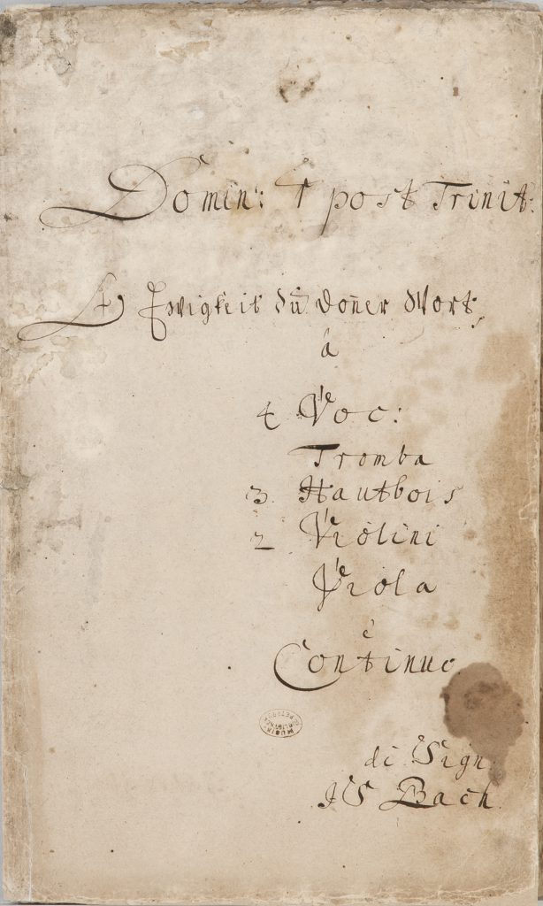 Johann Sebastian Bach, Partitur zur Kantate BWV 20 „O Ewigkeit, du Donnerwort“, 1724; © Sammlung Bach-Archiv Leipzig