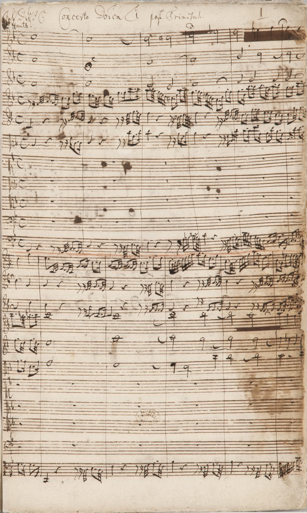 Johann Sebastian Bach, erste Seite der Partitur zur Kantate BWV 20 „O Ewigkeit, du Donnerwort“, 1724; © Sammlung Bach-Archiv Leipzig