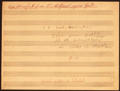 Ludwig van Beethoven, Titelblatt der Diabelli-Variationen, Opus 120; © Beethoven-Haus Bonn