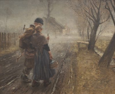 Fritz von Uhde, Gang nach Bethlehem, 1890, 92 × 110 cm; Museum Wiesbaden
