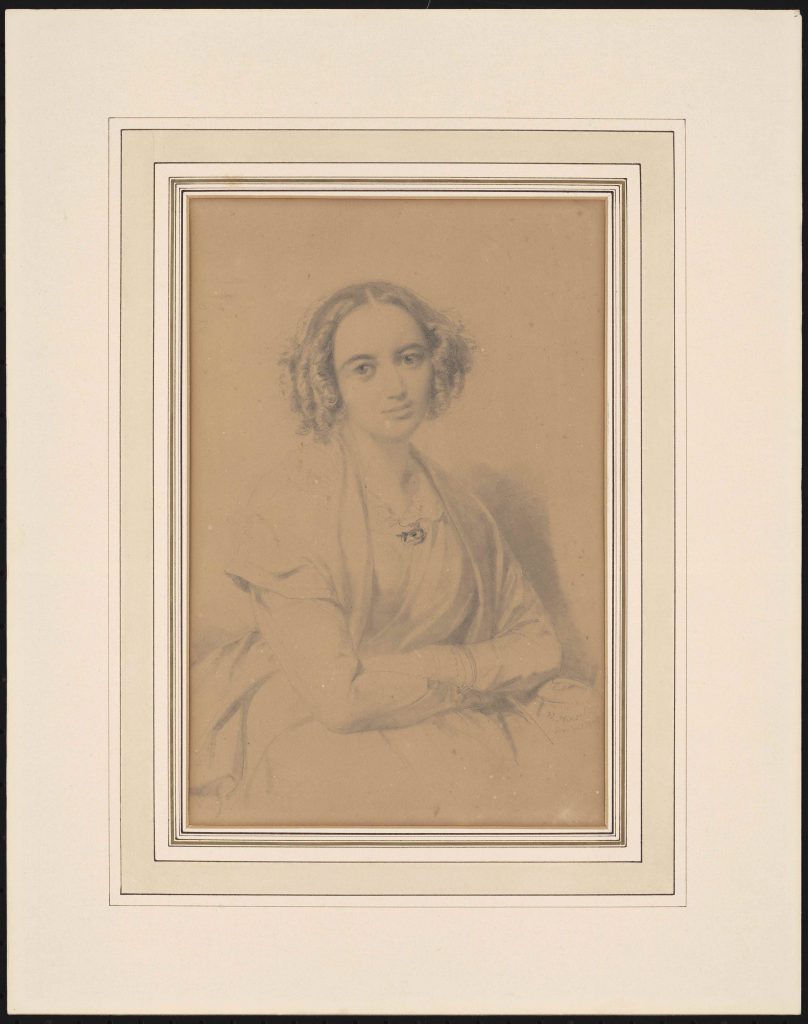 Wilhelm Hensel, Porträt von Fanny Hensel, 1847, 28,5 x 19 cm; Mendelssohn-Haus Leipzig; © Archiv Mendelssohn-Haus