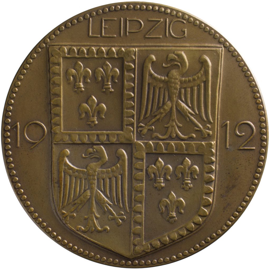 Bruno Eyermann, Rückseite der Medaille zum "Fest am Hofe von Ferrara", 1912; Universitätsbibliothek Leipzig