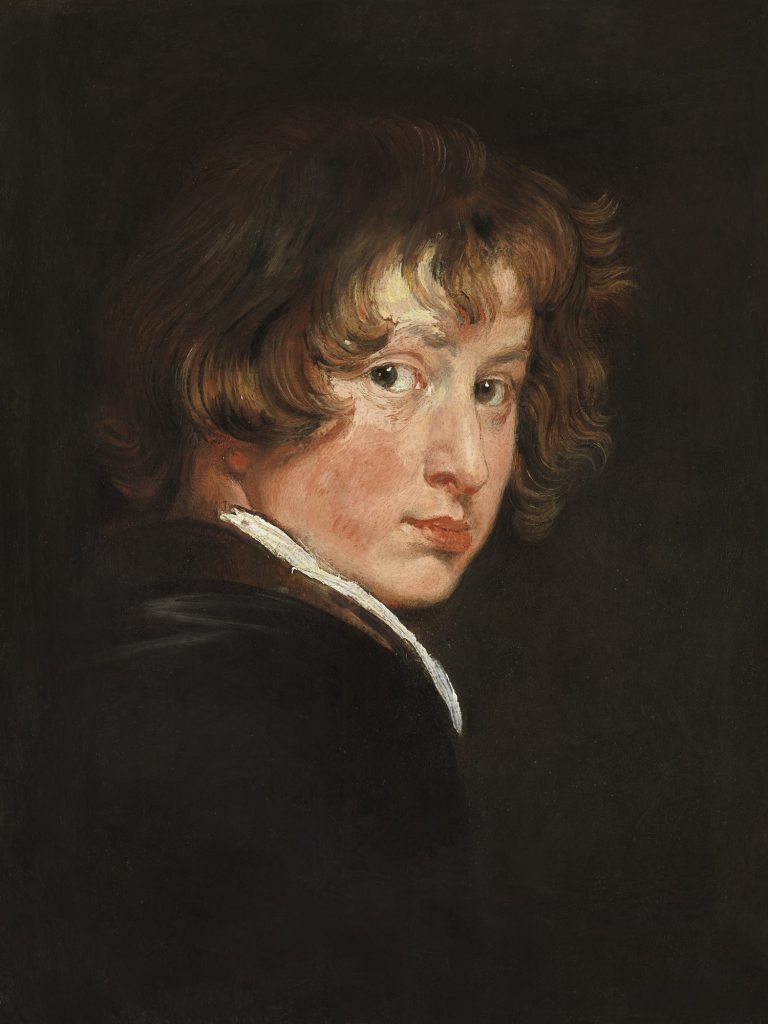 Selbstbildnis von Anthonis van Dyck, entstanden um 1615, Objekt in der Ausstellung VAN DYCK der Alten Pinakothek München, die Ausstellung wird von der Kulturstiftung der Länder gefördert