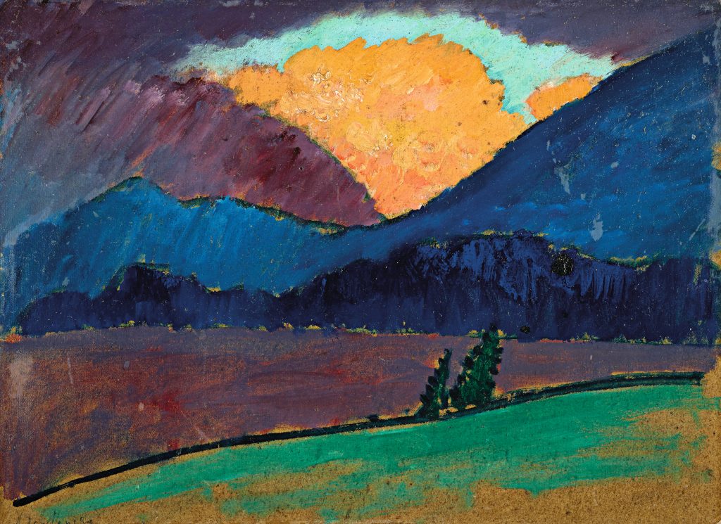 Sommerabend in Murnau 1908/09 von Jawlensky