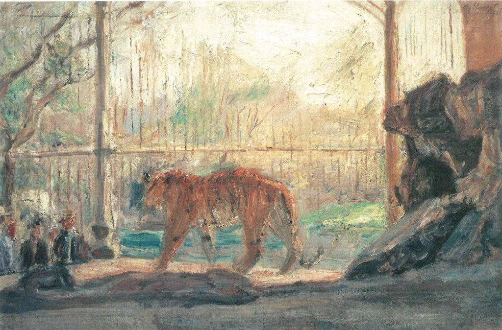 Max Slevogts Gemälde Tiger im Zoo von 1901