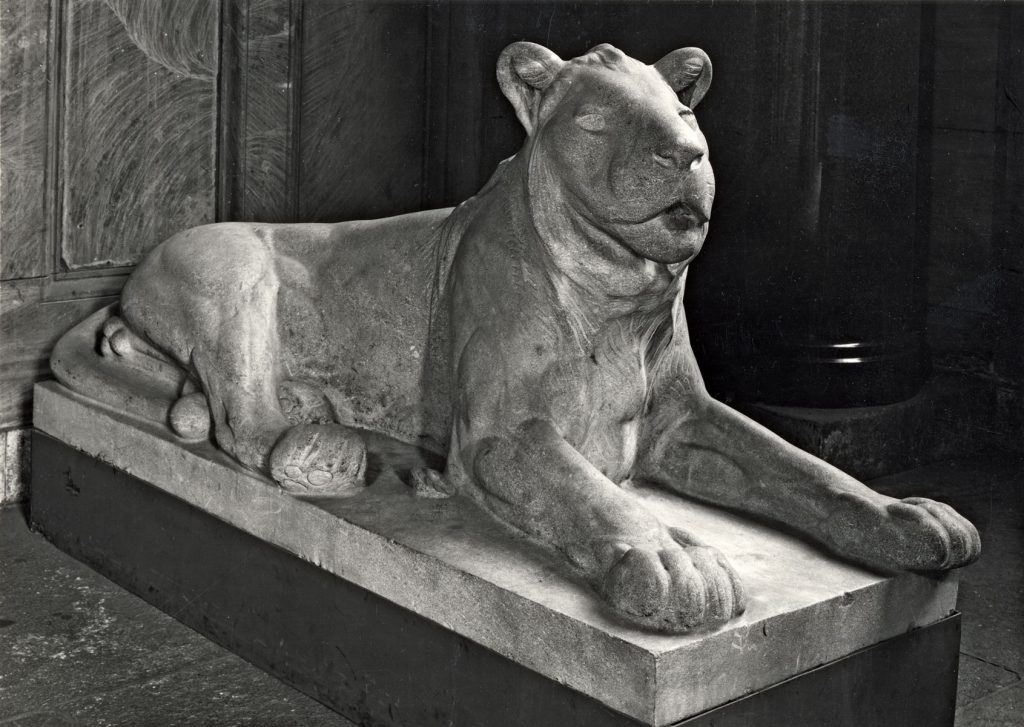 August Gauls „Liegender Löwe“, historische Aufnahme; © Staatliche Museen zu Berlin