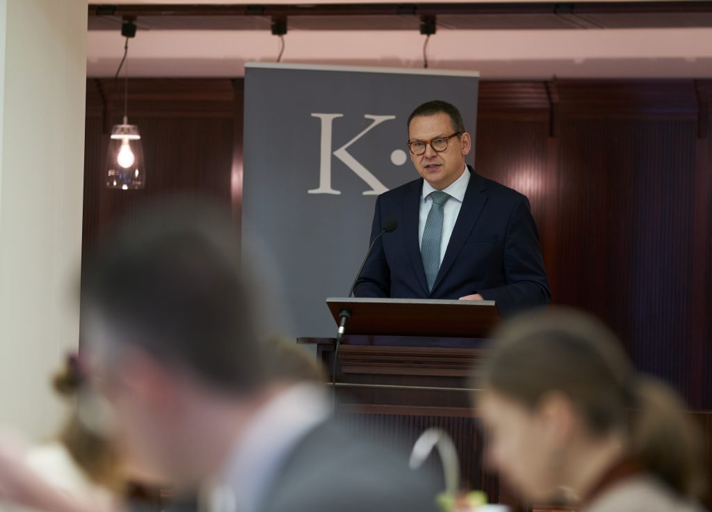 Rede von Prof. Dr. Markus Hilgert, Generalsekretär der Kulturstiftung der Länder, anlässlich des Kulturfrühstücks am 28.11.2019; © Bayerische Staatskanzlei I Henning Schacht