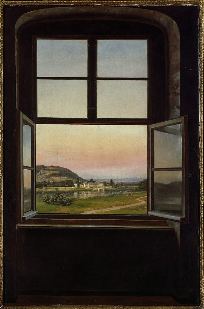 Gemälde mit Fensterblick