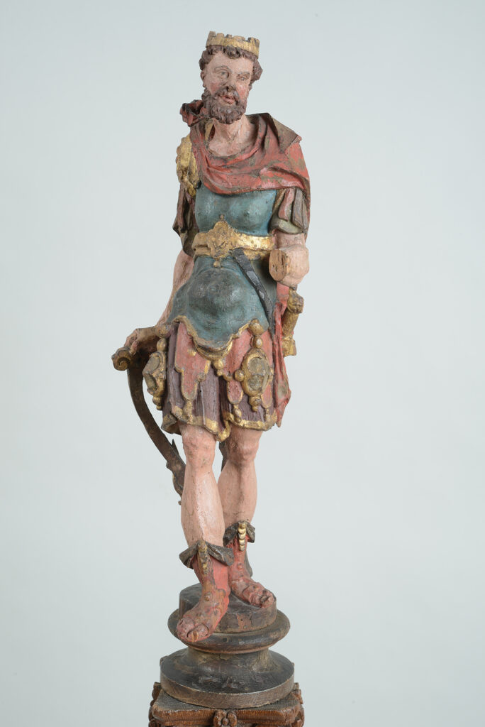 farblich gefasste Heiligenfigur