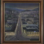 Nächtliche Stadtansicht von Stuttgart