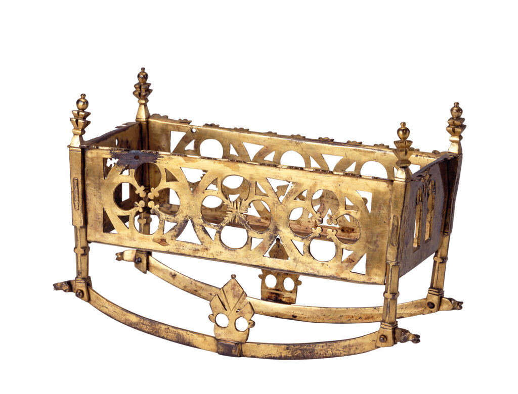 messingfarbene Kinderwiege