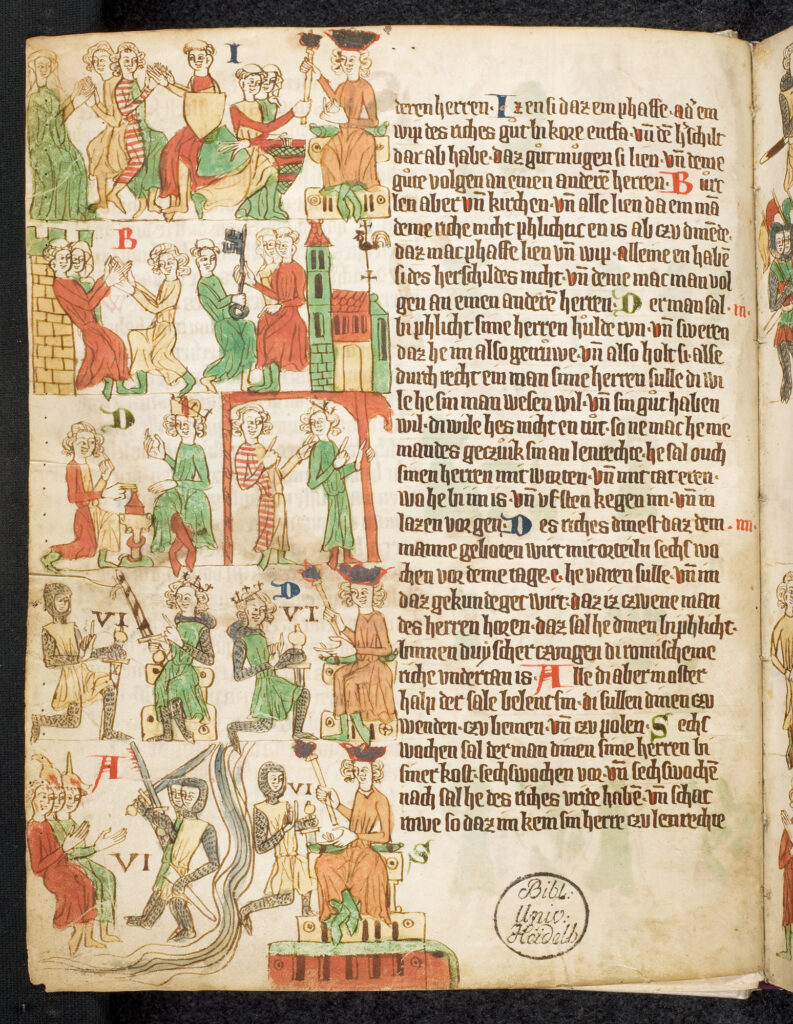 Illustrierte Seite einer mittelalterlichen Handschrift