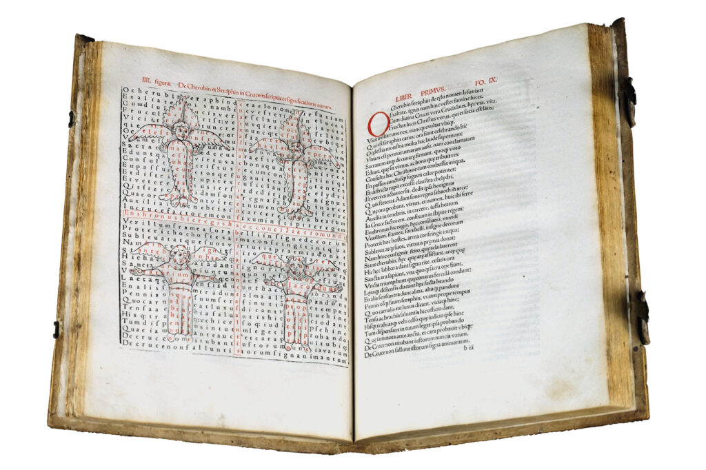 Doppelseite aus dem „Lob des Heiligen Kreuzes“