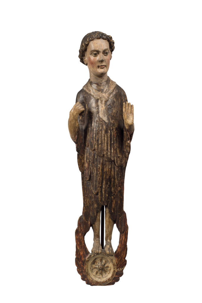 Skulptur eines Cherubs