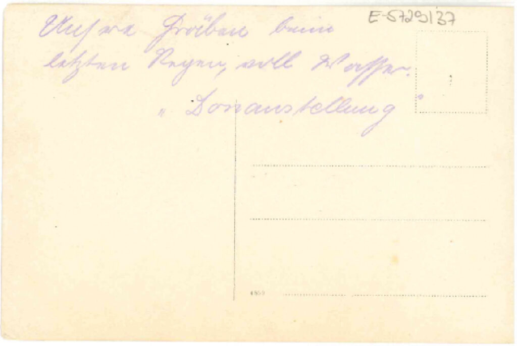 Rückseite einer Postkarte