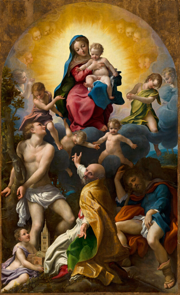 Gemälde einer Madonna mit Christus